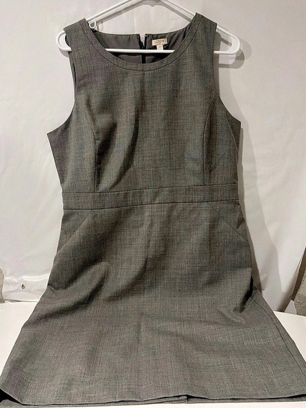 J.Crew Resume Dress in Italian Stretch Wool Gray Size 14 - Picture 4 of 5